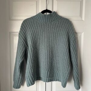 Sézane - “Josepha” Oversized Knit Sweater in Frosted Blue, Alpaca Blend